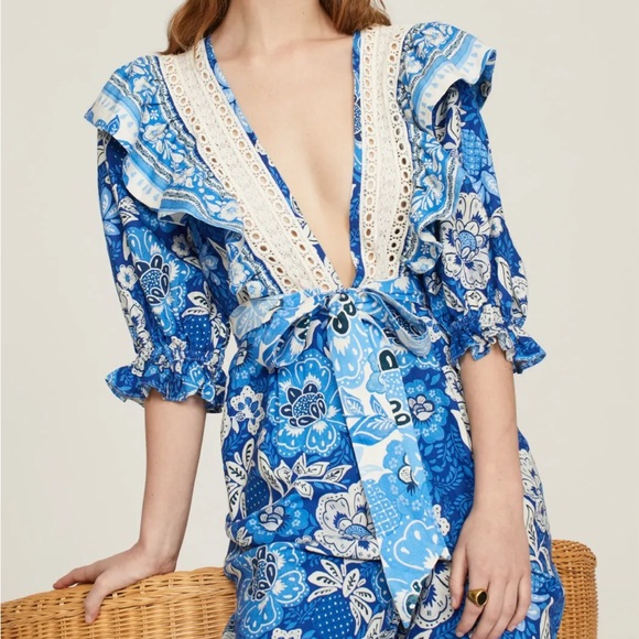 FARM RIO Full Of Flowers Ruffled Jumpsuit - Picture 4 of 9